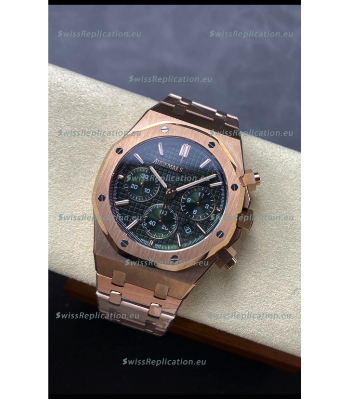 Audemars Piguet Royal Oak 50th Anniversary Super Clone - Rose Gold Casing Green Dial in 41MM