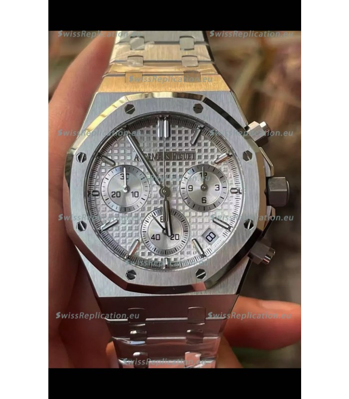 Audemars Piguet Royal Oak Chronograph 1:1 Mirror Replica - 904L Steel in White Dial 41MM