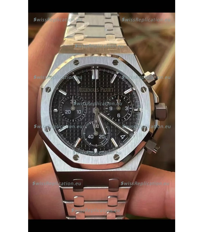 Audemars Piguet Royal Oak Chronograph 1:1 Mirror Replica - 904L Steel in Black Dial 41MM