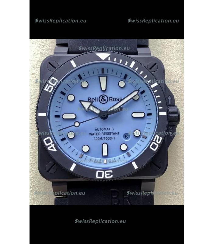 Bell & Ross BR03-92 Divers Edition PVD Coated 1:1 Mirror Replica Blue Dial