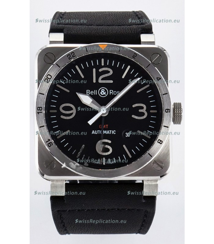 Bell & Ross BR03-93 GMT Edition Black Dial 1:1 Mirror Replica Watch 