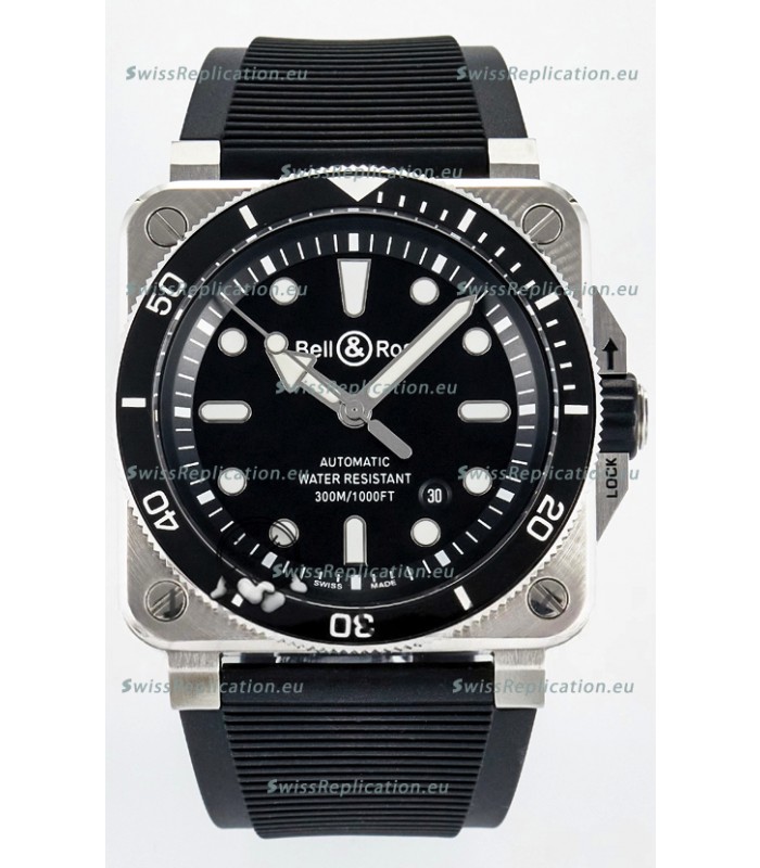 Bell & Ross BR03-92 Diver Stainless Steel - Black Dial Swiss Replica Watch 1:1 Mirror Replica