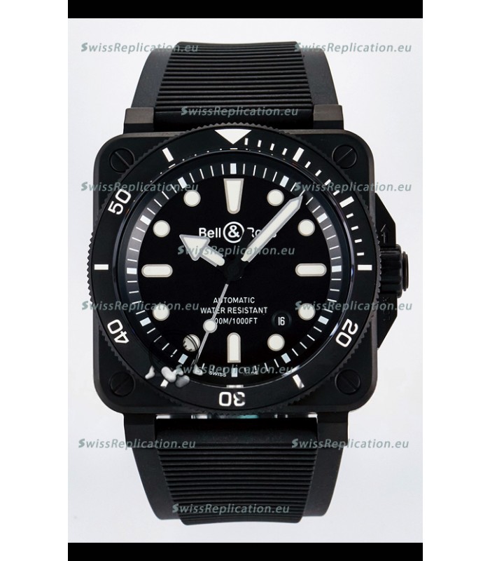 Bell & Ross BR03-92 Divers Edition PVD Coated 1:1 Mirror Replica Black Dial