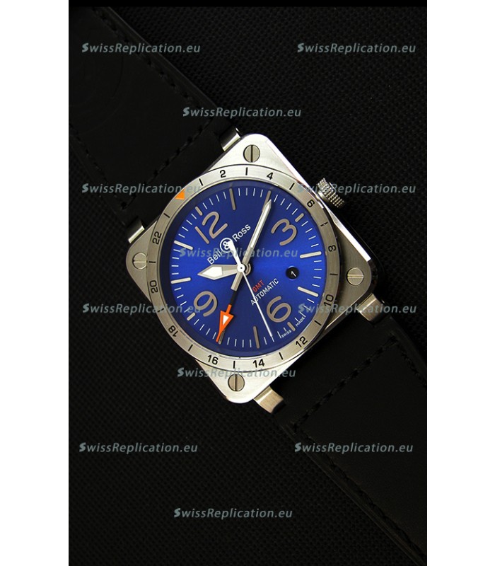 Bell & Ross BR03-93 GMT Steel Swiss Replica Watch Blue Dial 1:1 Edition 42MM