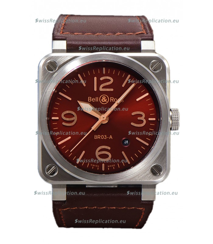 Bell and Ross BR03-A Golden Heritage Edition 904L Swiss Replica Watch 