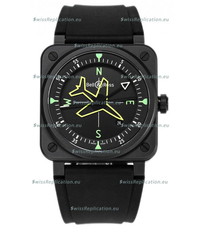 Bell and Ross BR03 Gyrocompass PVD Coated Swiss Replica Watch 41MM