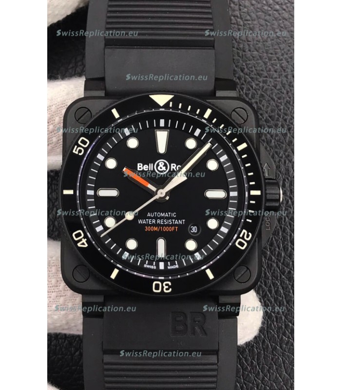 Bell & Ross BR03-92 Diver DLC Coated Black Dial Swiss Replica Watch 1:1 Mirror Replica