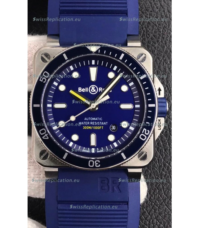 Bell & Ross BR03-92 Diver Stainless Steel Blue Dial Swiss Replica Watch 1:1 Mirror Replica