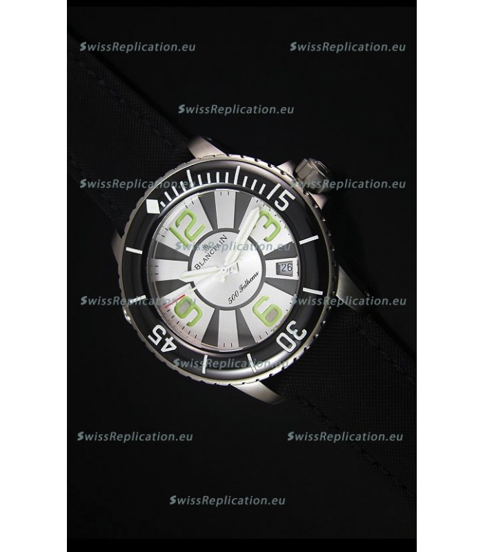 Blancpain 500 Fathoms Swiss Replica Watch in White Dial - 1:1 Mirror Edition