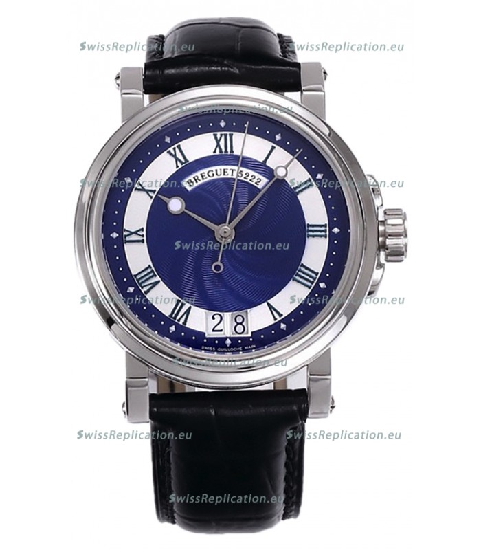 Breguet Marine Automatic Big Date 5817 Stainless Steel Watch with in Blue Dial 