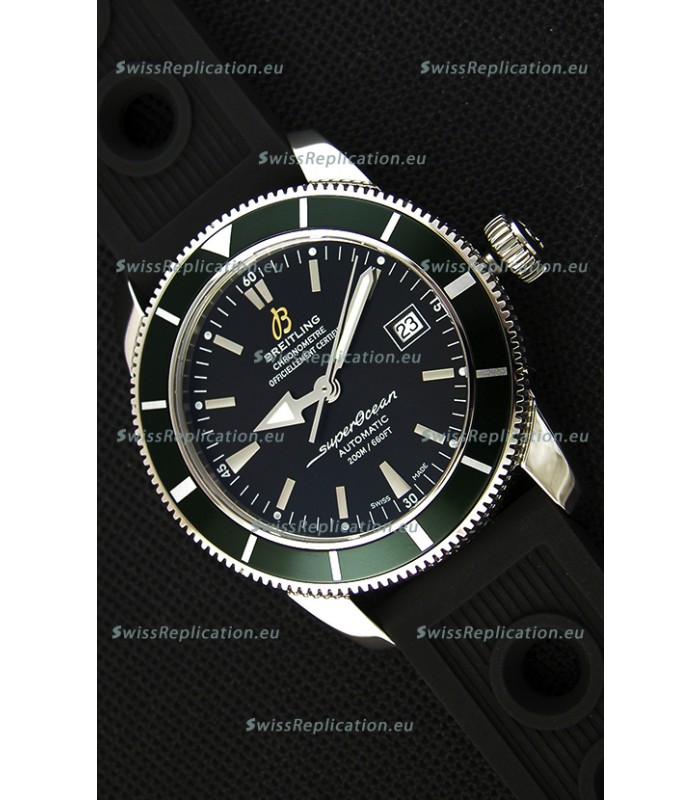 Breitling SuperOcean Heritage II B20 42MM Black Dial Green Bezel Swiss Replica Watch - 1:1 Mirror Edition