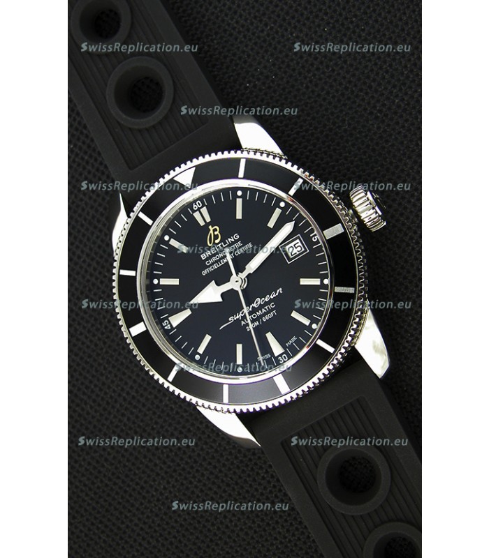 Breitling SuperOcean Heritage II B20 42MM Black Dial Black Bezel Swiss Replica Watch - 1:1 Mirror Edition