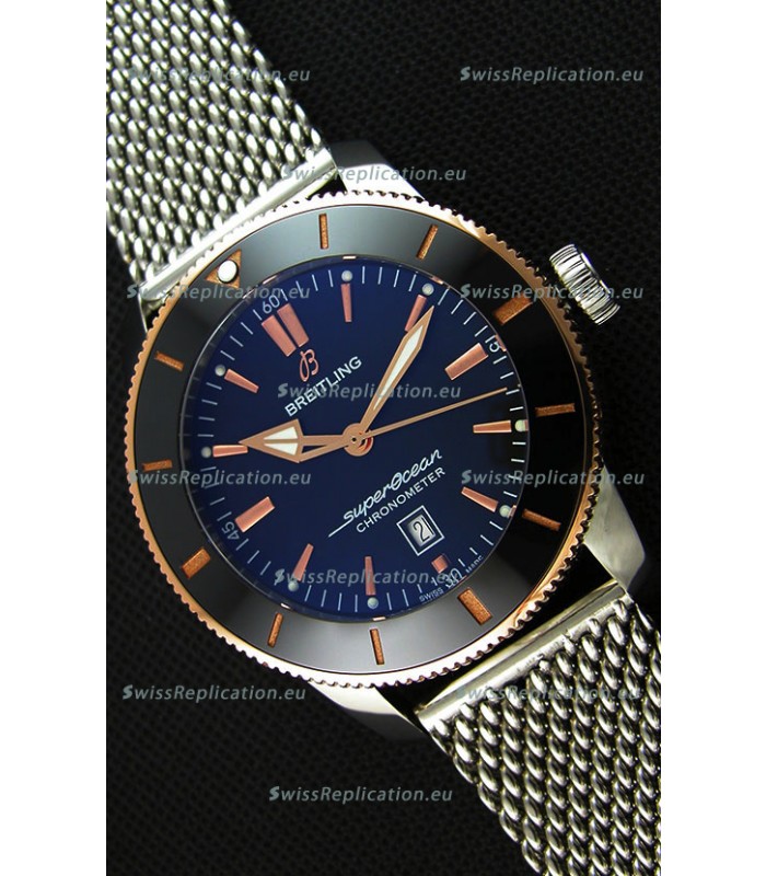 Breitling SuperOcean Heritage II B20 44MM Black Dial Two Tone Bezel 1:1 Mirror Replica