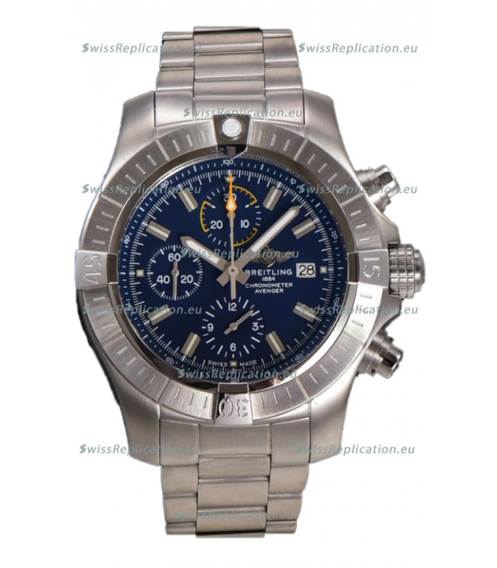 Breitling Avenger Chronograph 45 Blue Dial 1:1 Mirror Swiss Replica Watch 
