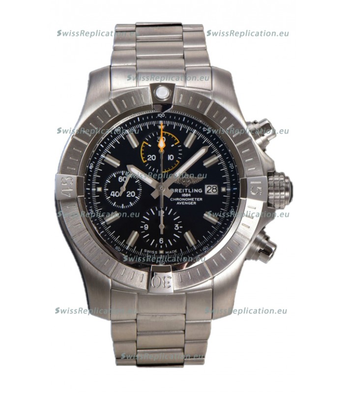 Breitling Avenger Chronograph 45 Black Dial 1:1 Mirror Swiss Replica Watch 