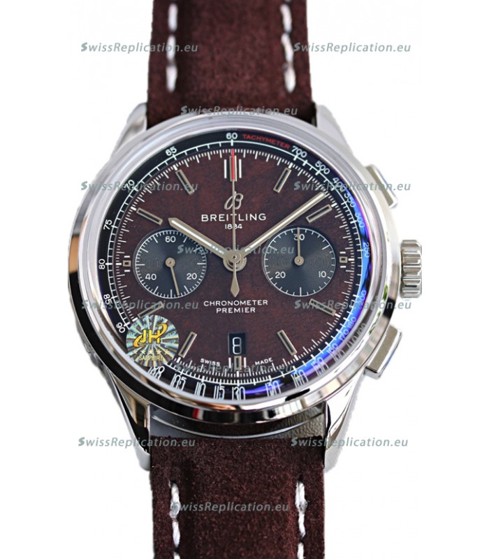 Breitling Premier B01 Chronograph 42 Edition Steel Casing Centenary Brown Dial - 1:1 Mirror Replica Watch