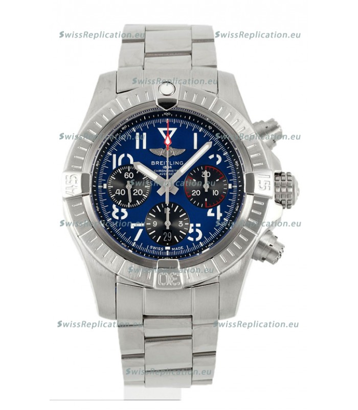 Breitling Avenger B01 Chronograph 45 Stainless Steel Blue Dial 1:1 Mirror Swiss Replica Watch 