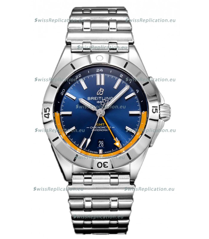 Breitling Chronomat Automatic GMT 40 Blue Dial 1:1 Mirror Swiss Replica Watch 