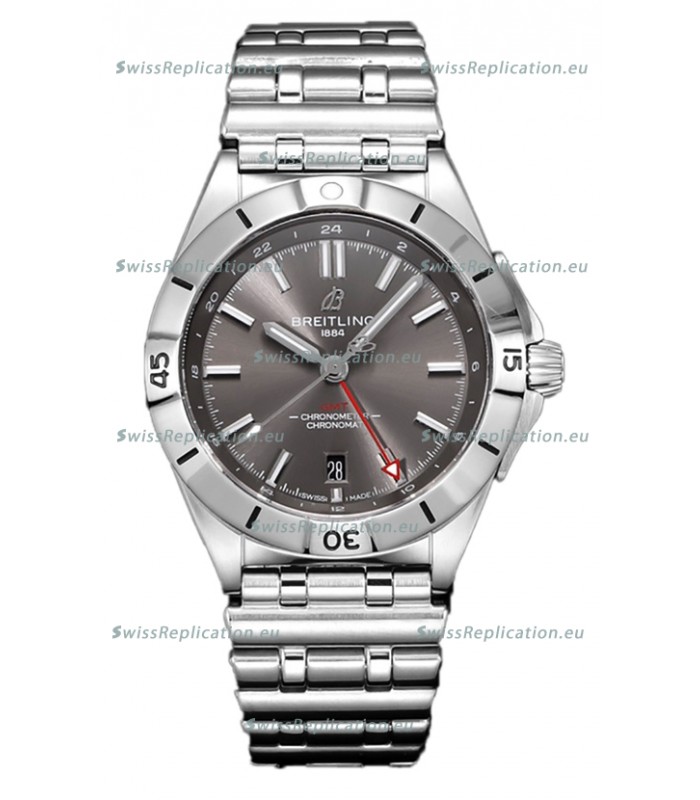 Breitling Chronomat Automatic GMT 40 Grey Dial 1:1 Mirror Swiss Replica Watch 