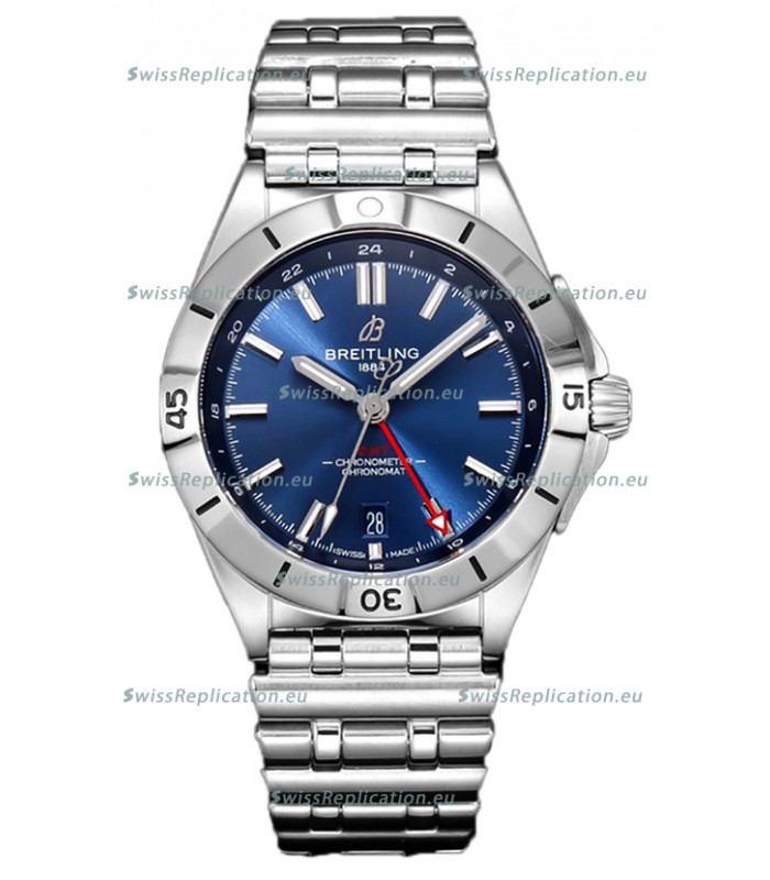 Breitling Chronomat Automatic GMT 40 Blue Dial 1:1 Mirror Swiss Replica Watch 
