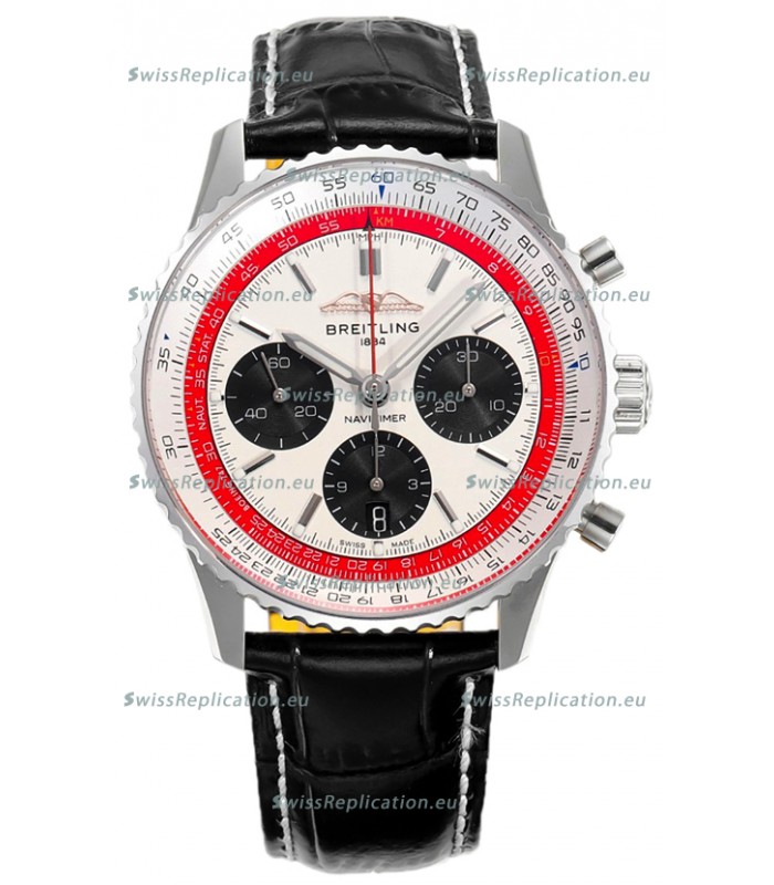 Breitling Navitimer B01 Boeing 747 Chronograph 43 White Dial - 904L Steel Casing 1:1 Mirror Swiss Replica