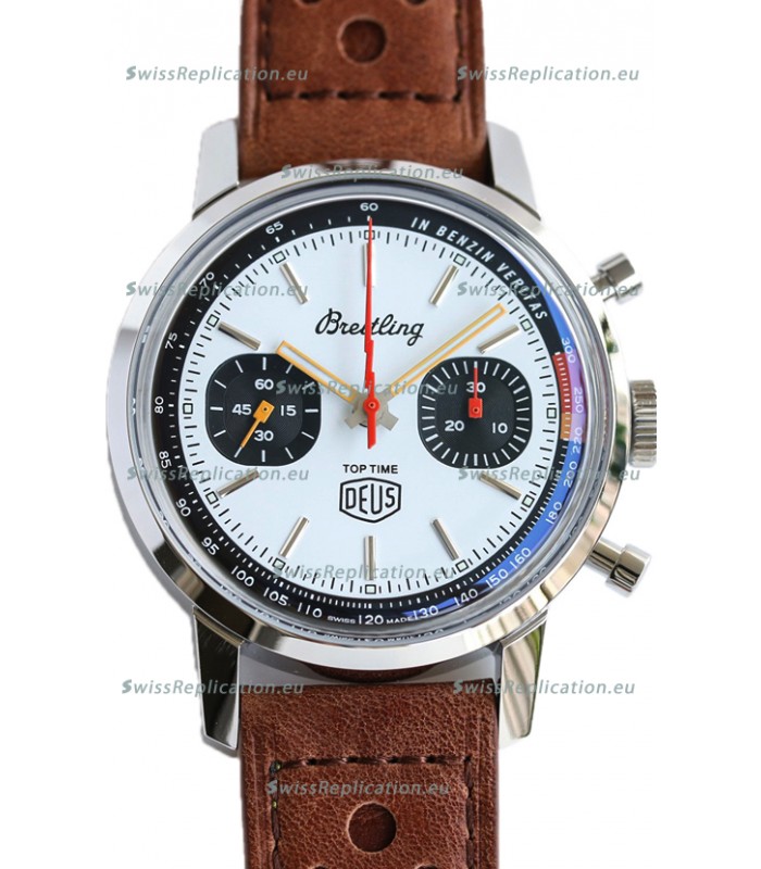 Breitling Top Time B01 Deus Edition Leather Strap 1:1 Mirror Swiss Replica Watch 