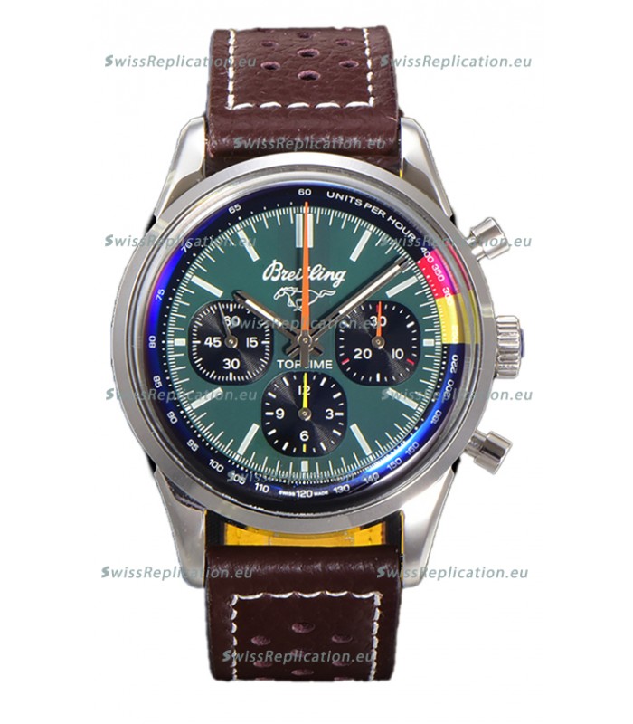 Breitling Top Time B01 Ford Mustang Leather Strap 1:1 Mirror Swiss Replica Watch 