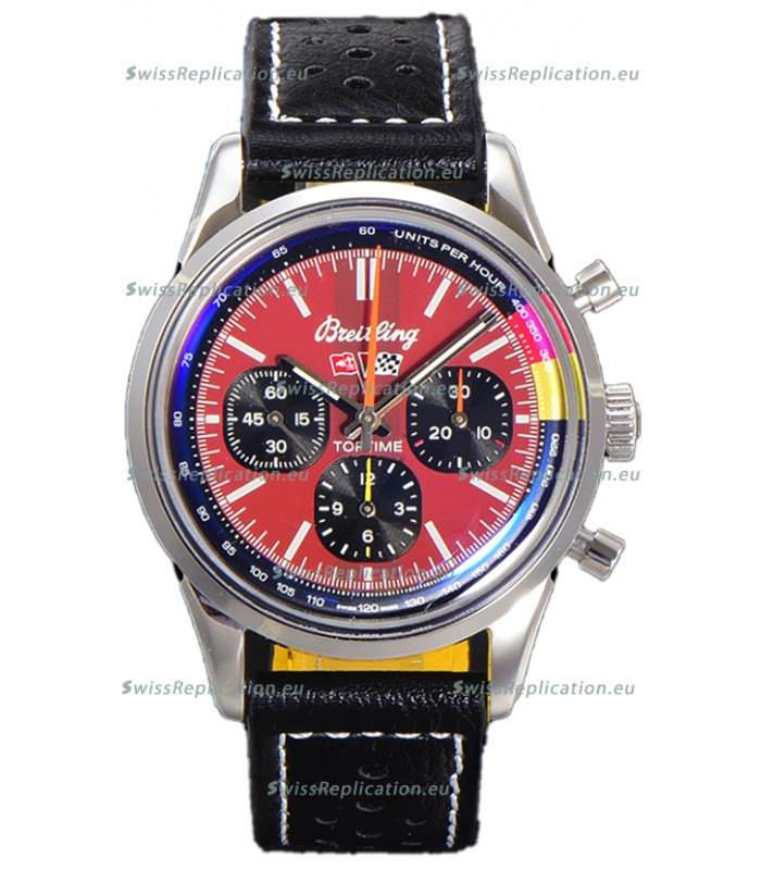 Breitling Top Time B01 Chevrolet Corvette Leather Strap 1:1 Mirror Swiss Replica Watch 
