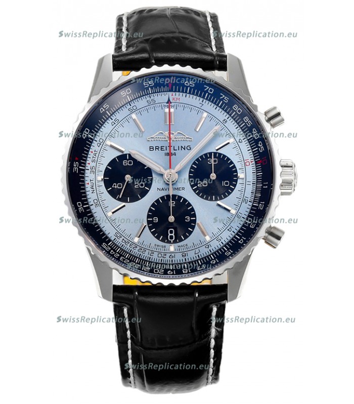 Breitling Navitimer B01 Chronograph 43 Blue Dial - 904L Steel Casing 1:1 Mirror Swiss Replica