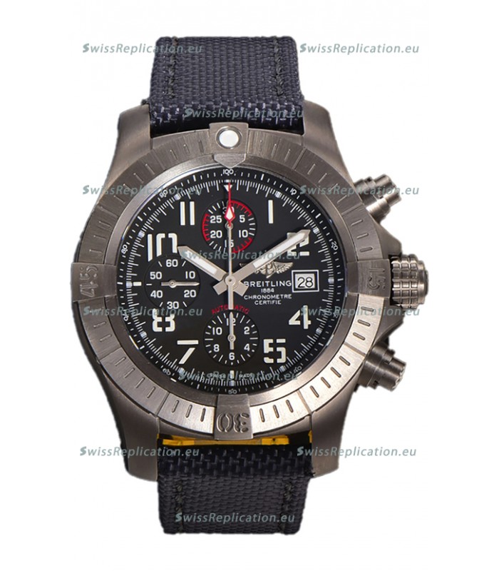 Breitling Avenger Bandit Black Dial Titanium Casing 1:1 Mirror Swiss Replica Watch 