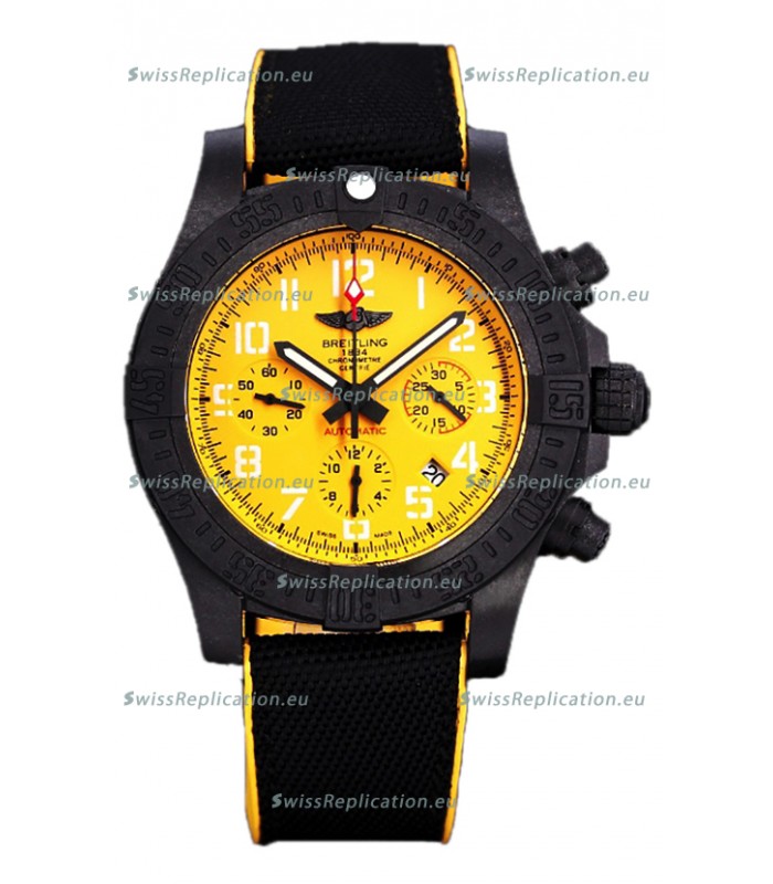 Breitling Avenger Hurricane Chronograph Yellow Dial 1:1 Mirror Swiss Replica Watch 