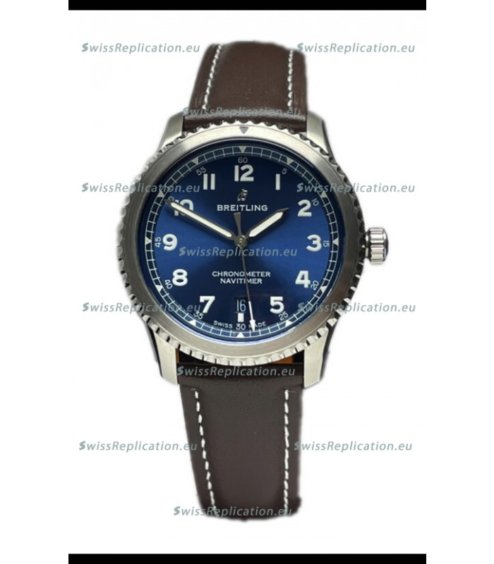 Breitling Navitimer Aviator 8 Automatic 41 Blue Dial 1:1 Mirror Swiss Replica Watch 