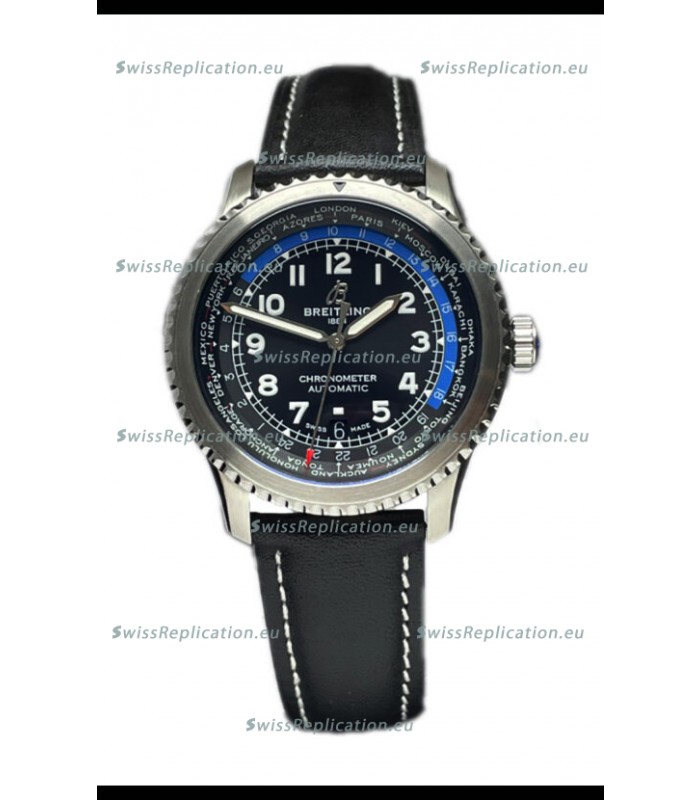 Breitling Navitimer Aviator 8 B35 Unitime Automatic 43 Black Dial 1:1 Mirror Swiss Replica Watch 