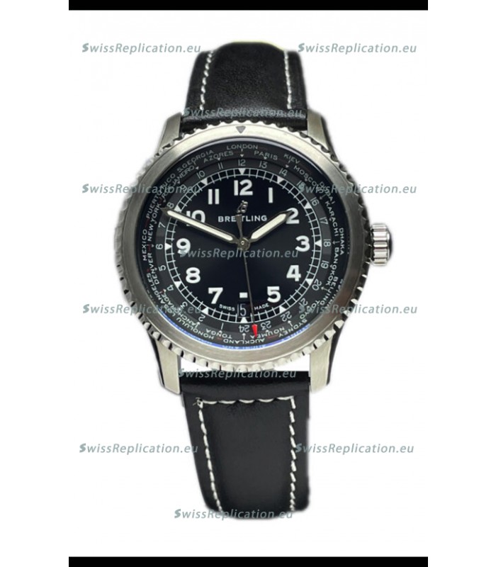 Breitling Navitimer Aviator 8 B35 Unitime Automatic 45 Black Dial 1:1 Mirror Swiss Replica Watch 