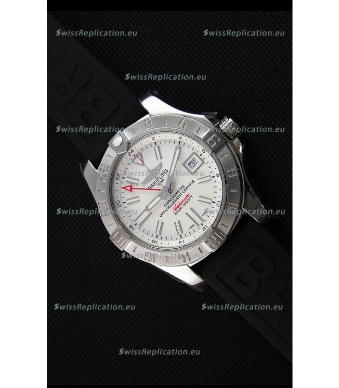 Breitling Avenger II GMT Swiss 1:1 Mirror Replica Watch in White Dial 