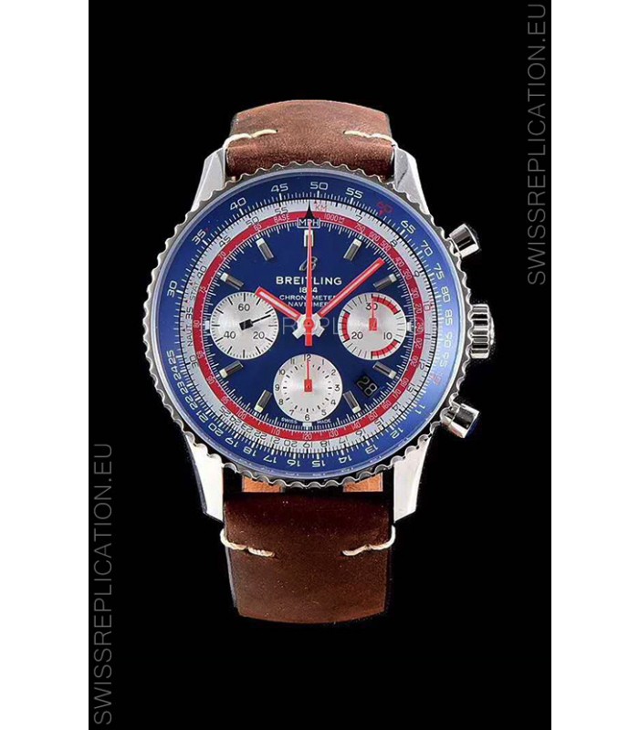 Breitling Navitimer 1 B01 Chronograph PAN AM Edition 43MM - 904L 1:1 Mirror Replica Watch 