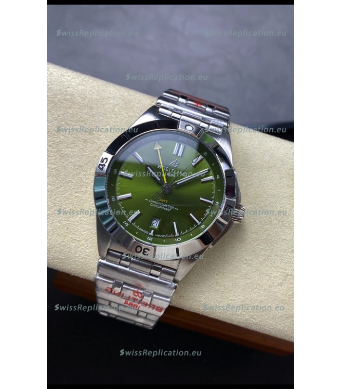 Breitling Chronomat Automatic GMT 40 Green Dial 1:1 Mirror Swiss Replica Watch