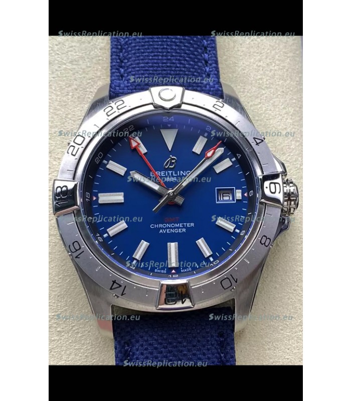 Breitling Avenger GMT Automatic 44 Swiss 1:1 Super Clone Replica Watch - Blue Dial 