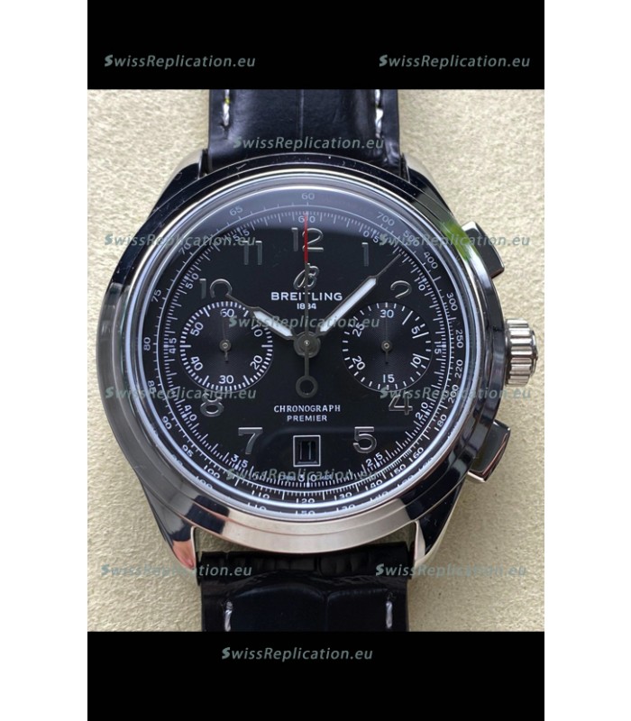 Breitling Premier B01 Chronograph 42 Edition Steel Casing Black Dial - 1:1 Mirror Replica Watch