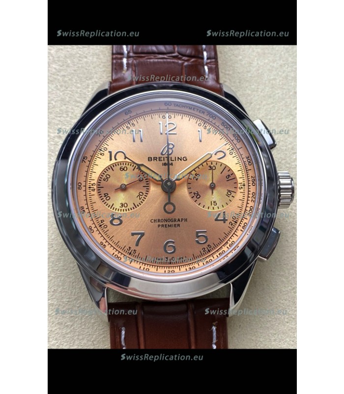 Breitling Premier B01 Chronograph 42 Edition Steel Casing Champange Dial - 1:1 Mirror Replica Watch