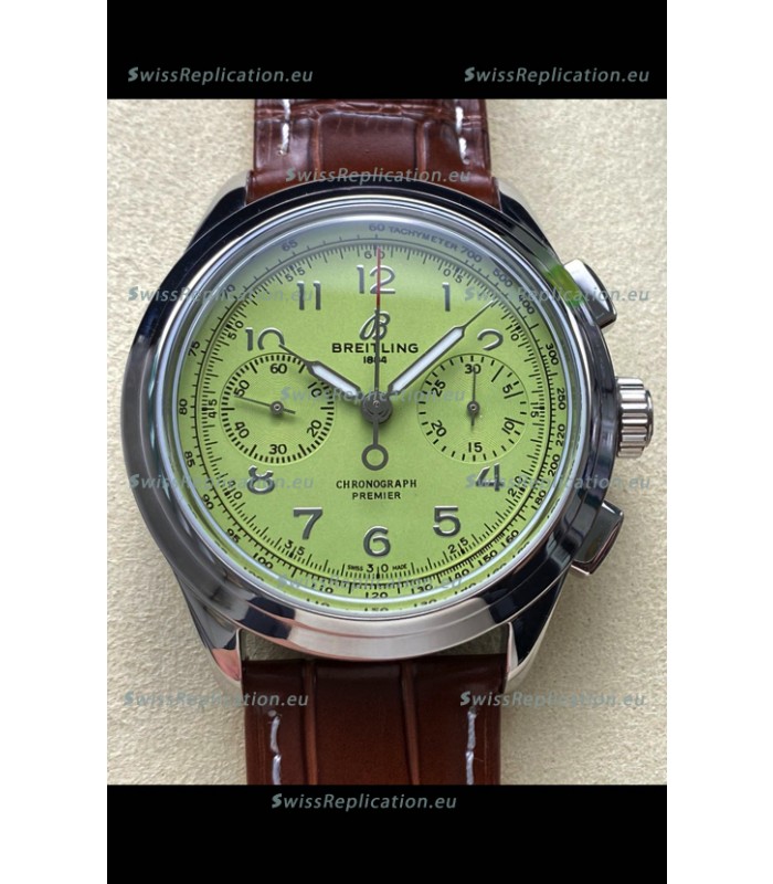 Breitling Premier B01 Chronograph 42 Edition Steel Casing Green Dial - 1:1 Mirror Replica Watch