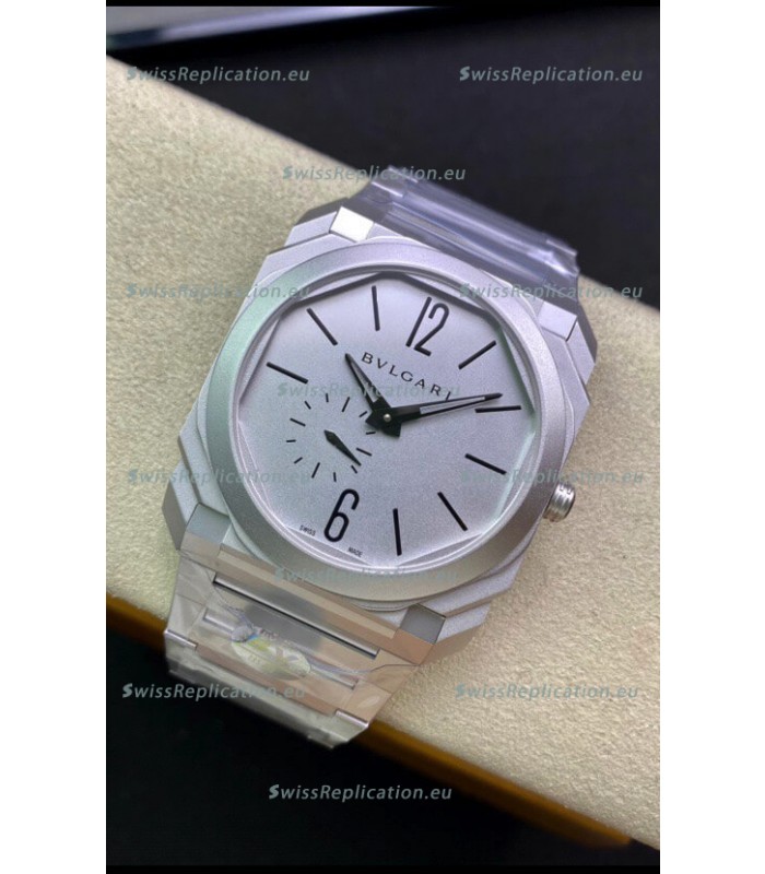 Bvlgari Octo Finissmo Edition 1:1 Mirror Replica 904L Stainless Steel Casing White Dial