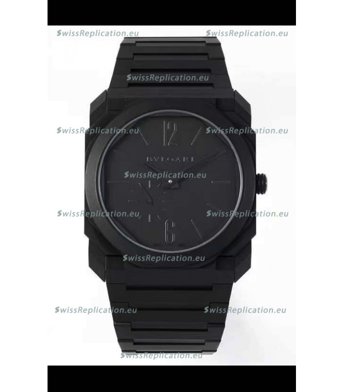 Bvlgari Octo Finissmo Edition 1:1 Mirror Replica Sandblasted DLC Coated Casing