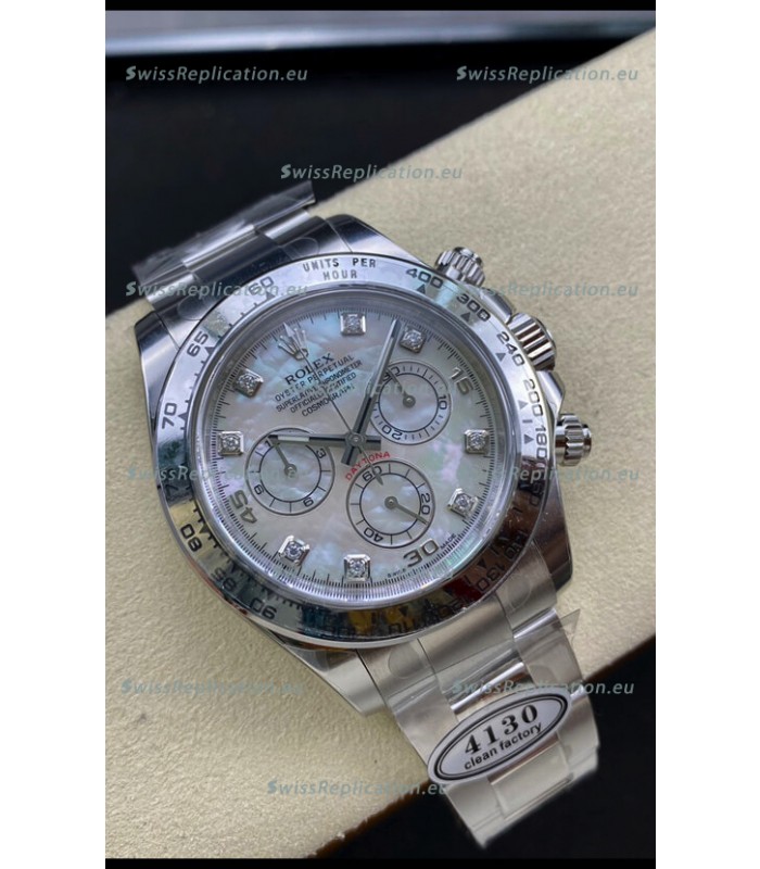 Rolex Cosmograph Daytona M116509-0064 Pearl Dial Cal.4130 Movement - 904L Steel Watch