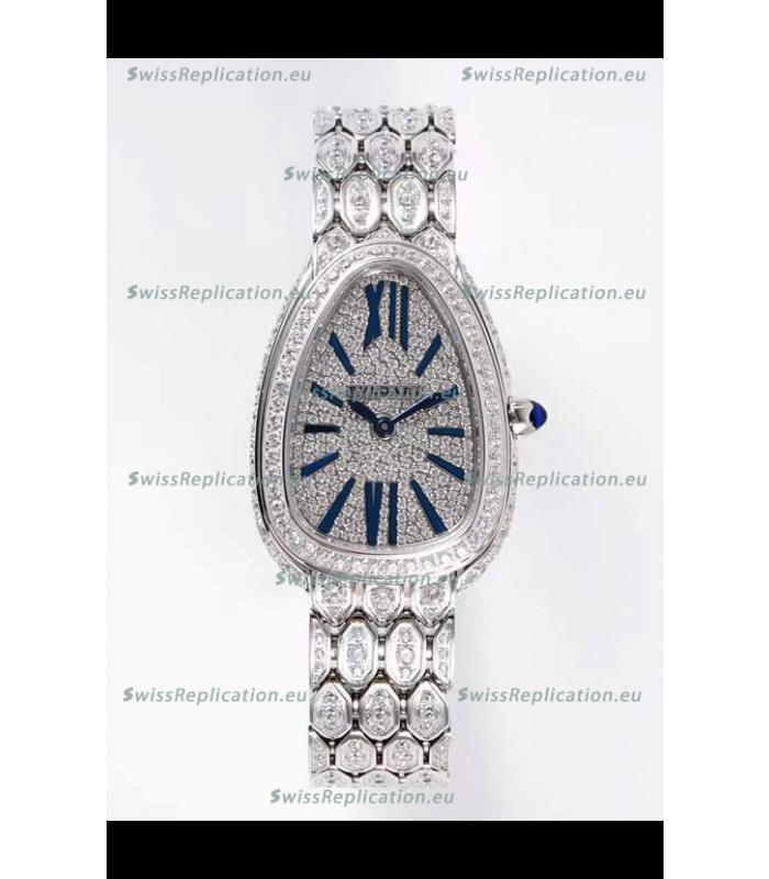 Bvlgari Serpenti Seduttori Edition Watch in Diamonds Steel Casing - 1:1 Mirror Replica