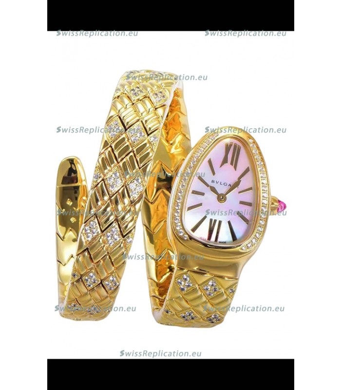 Bvlgari Serpenti Edition Yellow Gold Casing MOP Dial Watch in 1:1 Mirror Quality