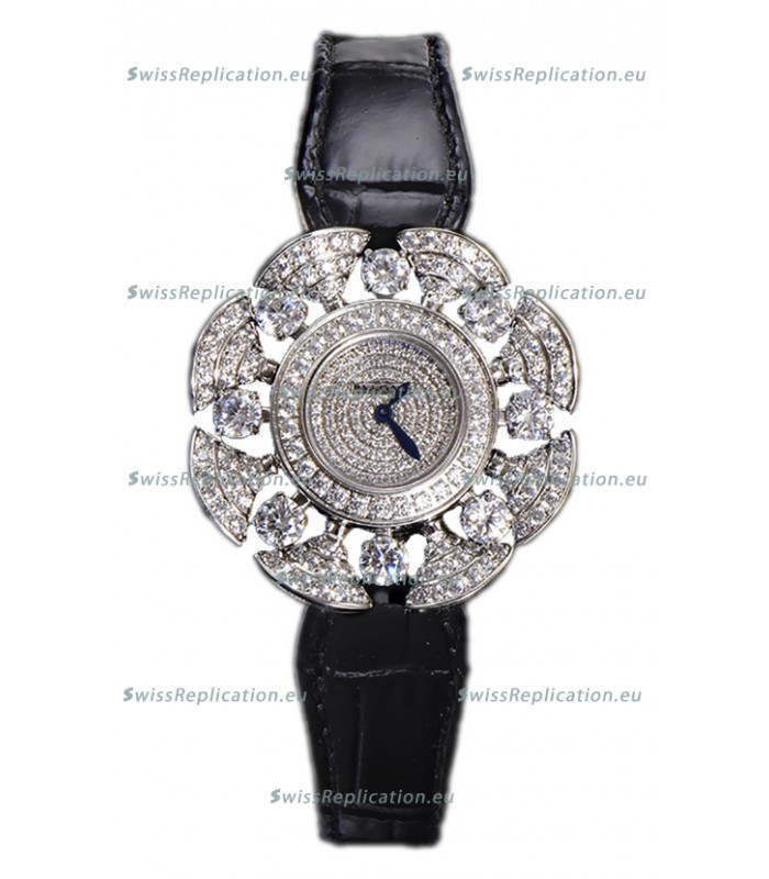 Bvlgari Divas's Dream Edition Watch in Steel Casing - Diamonds Paved Dial Swiss Replica