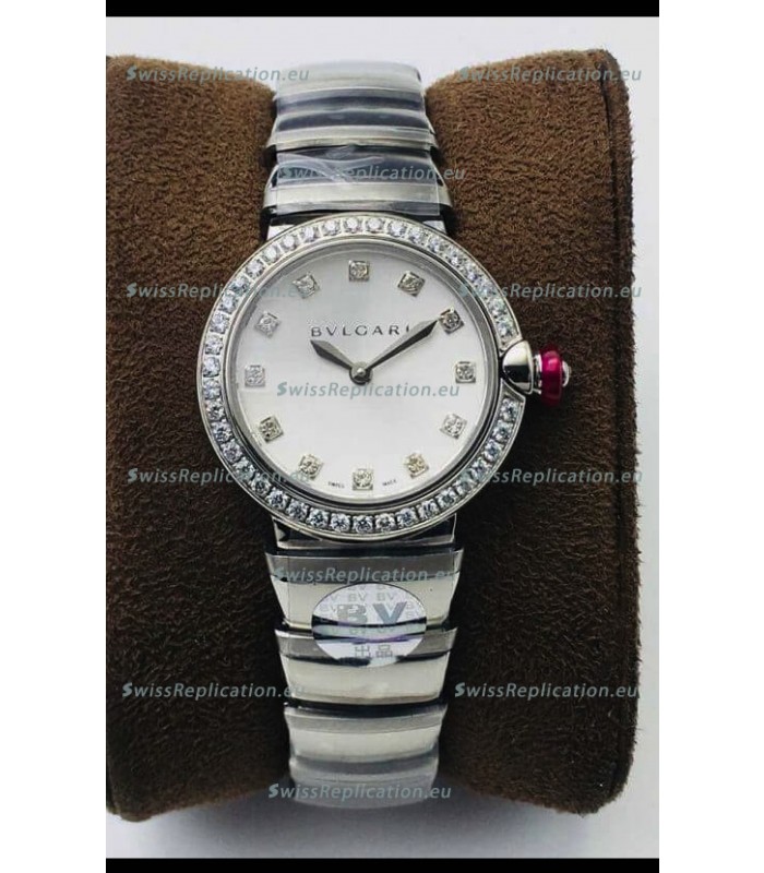 Bvlgari LVCEA Edition Watch in Stainless Steel White Dial - 1:1 Mirror Replica