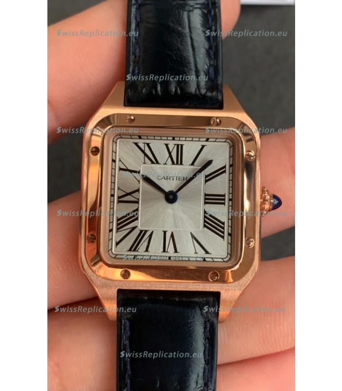 Cartier Santos Dumont 1:1 Mirror Swiss Replica Watch in Rose Gold Casing 38MM