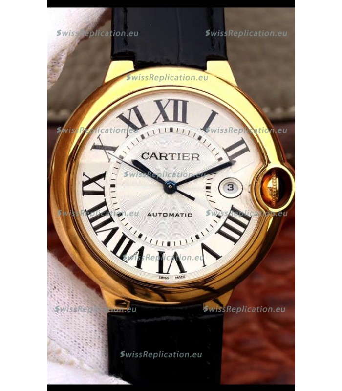 Ballon De Cartier Automatic 1:1 Mirror Replica Yellow Gold in 904L Steel Casing - 42MM